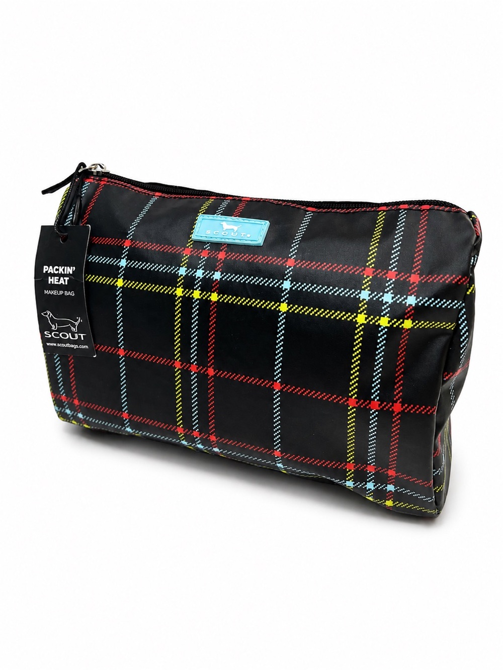 NWT SCOUT Packin’ Heat Makeup Bag SCOUTlander Plaid Travel Cosmetic Case